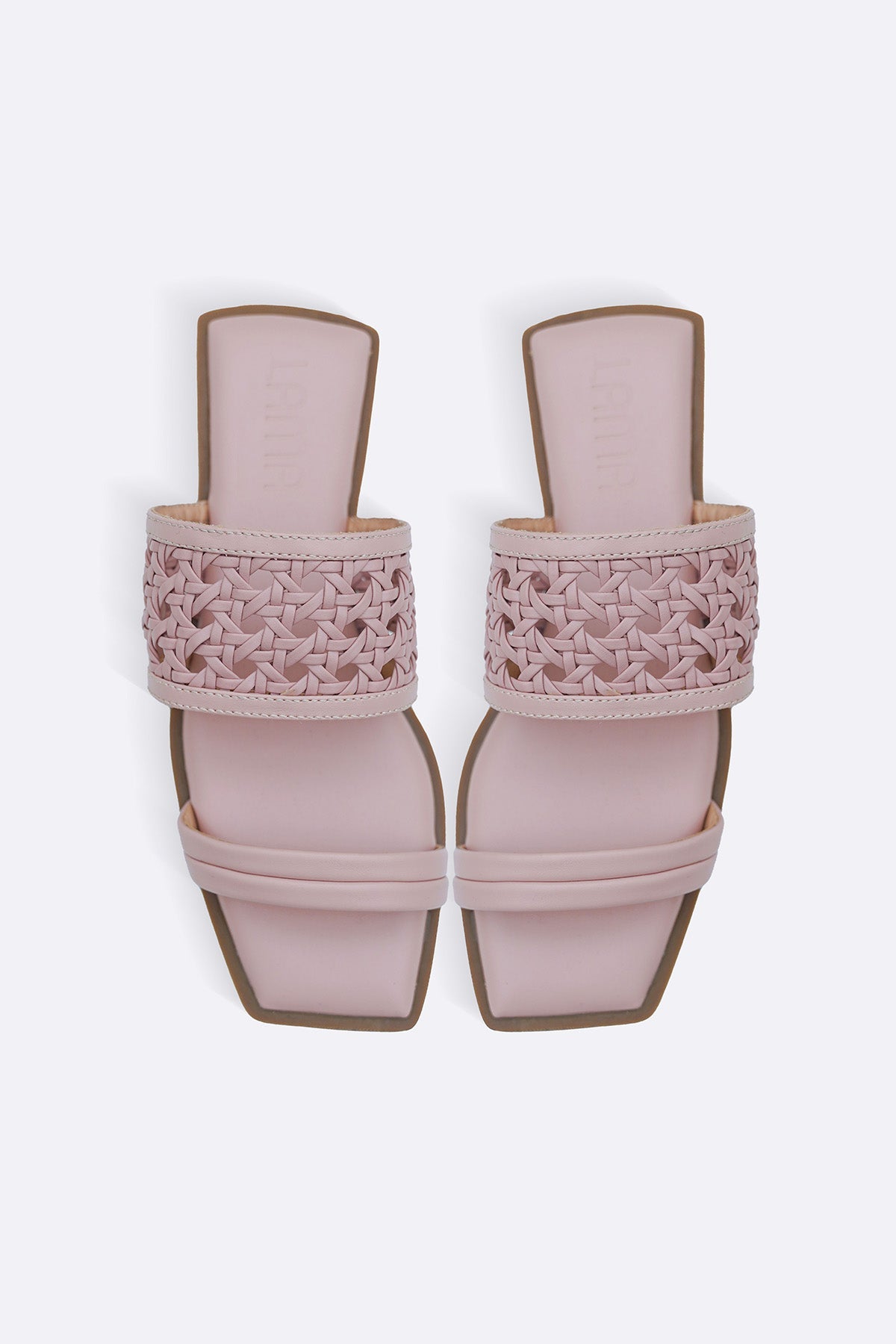 PINK SUMMER WEAVE SLIDES