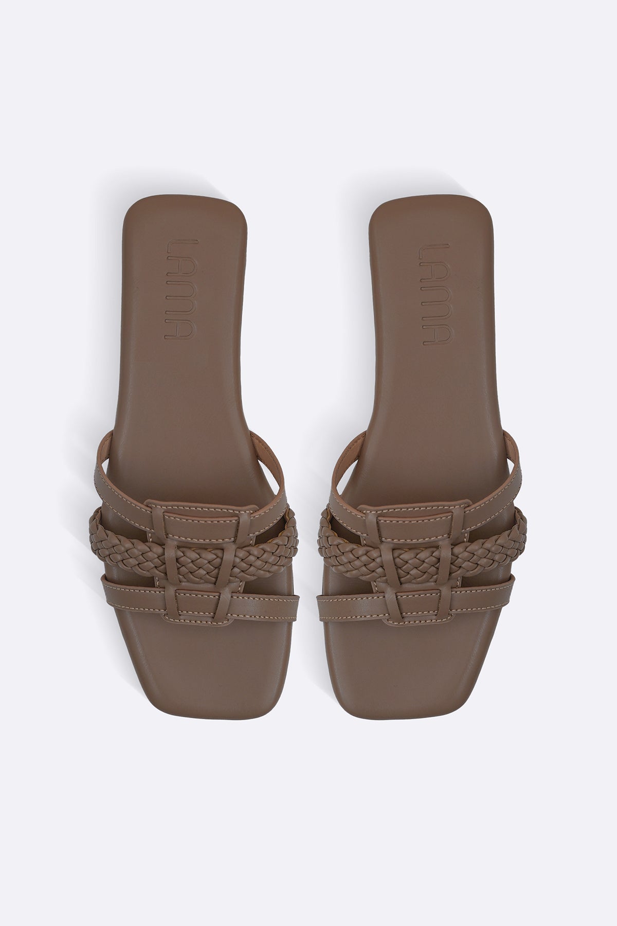 TAUPE SAND & BRAID SLIDES