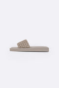 CREAM WEAVE MAMA SLIDES