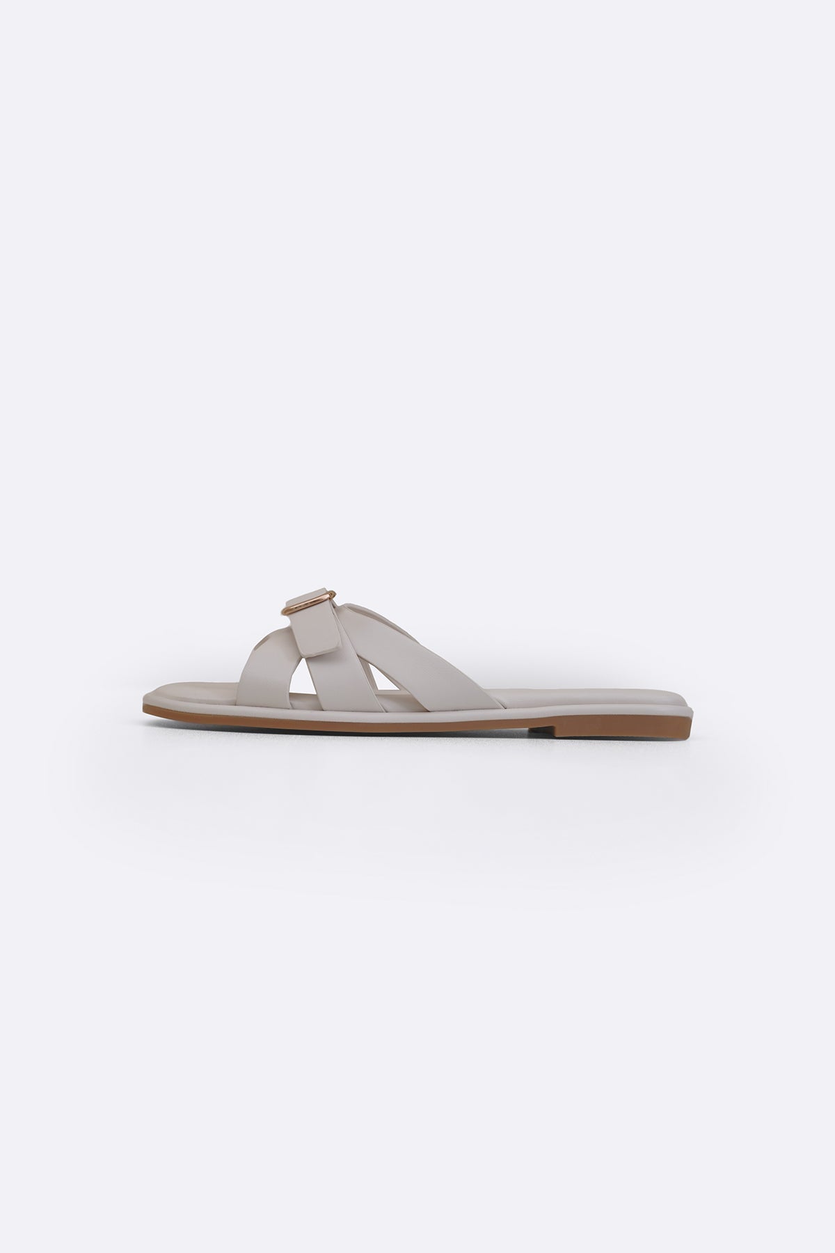OFF WHITE TRI-STRAP SLIDES