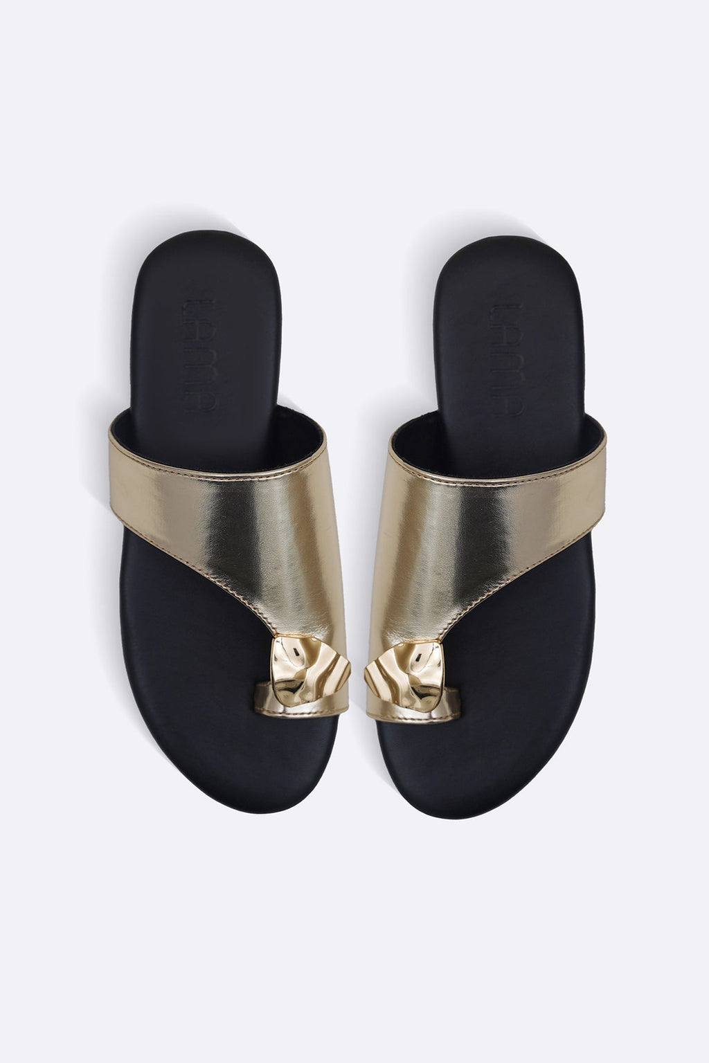 GOLD EASY PARTY TOE SLIDES