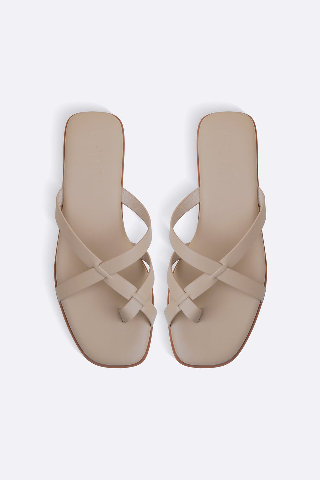 BEIGE RIO TOE SLIDES