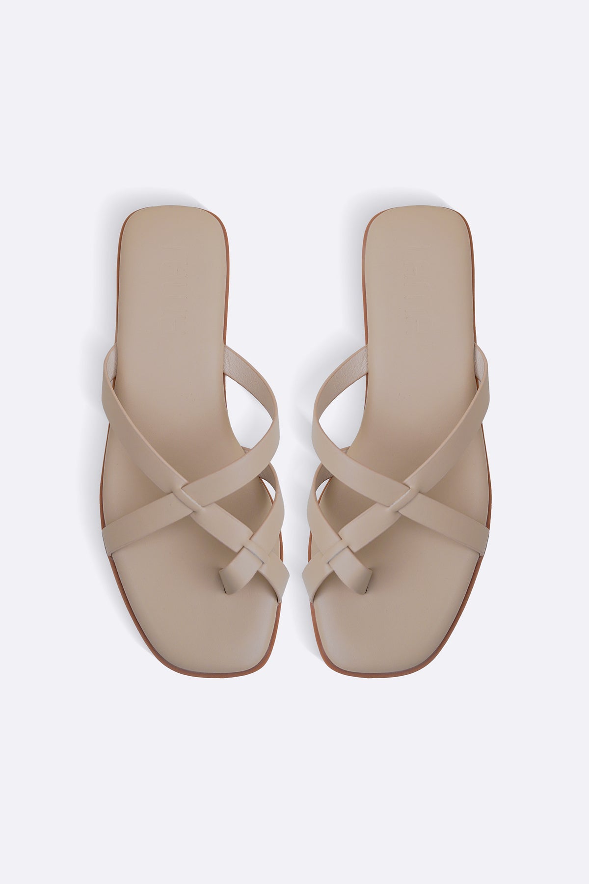 BEIGE RIO TOE SLIDES