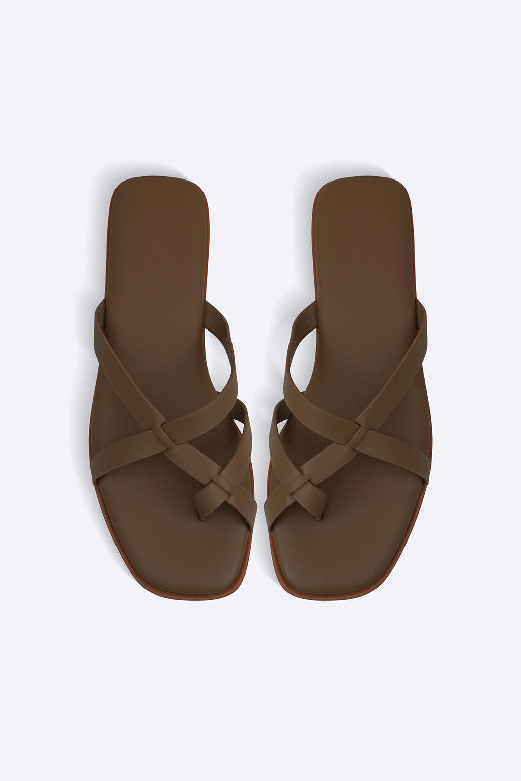 TAUPE RIO TOE SLIDES