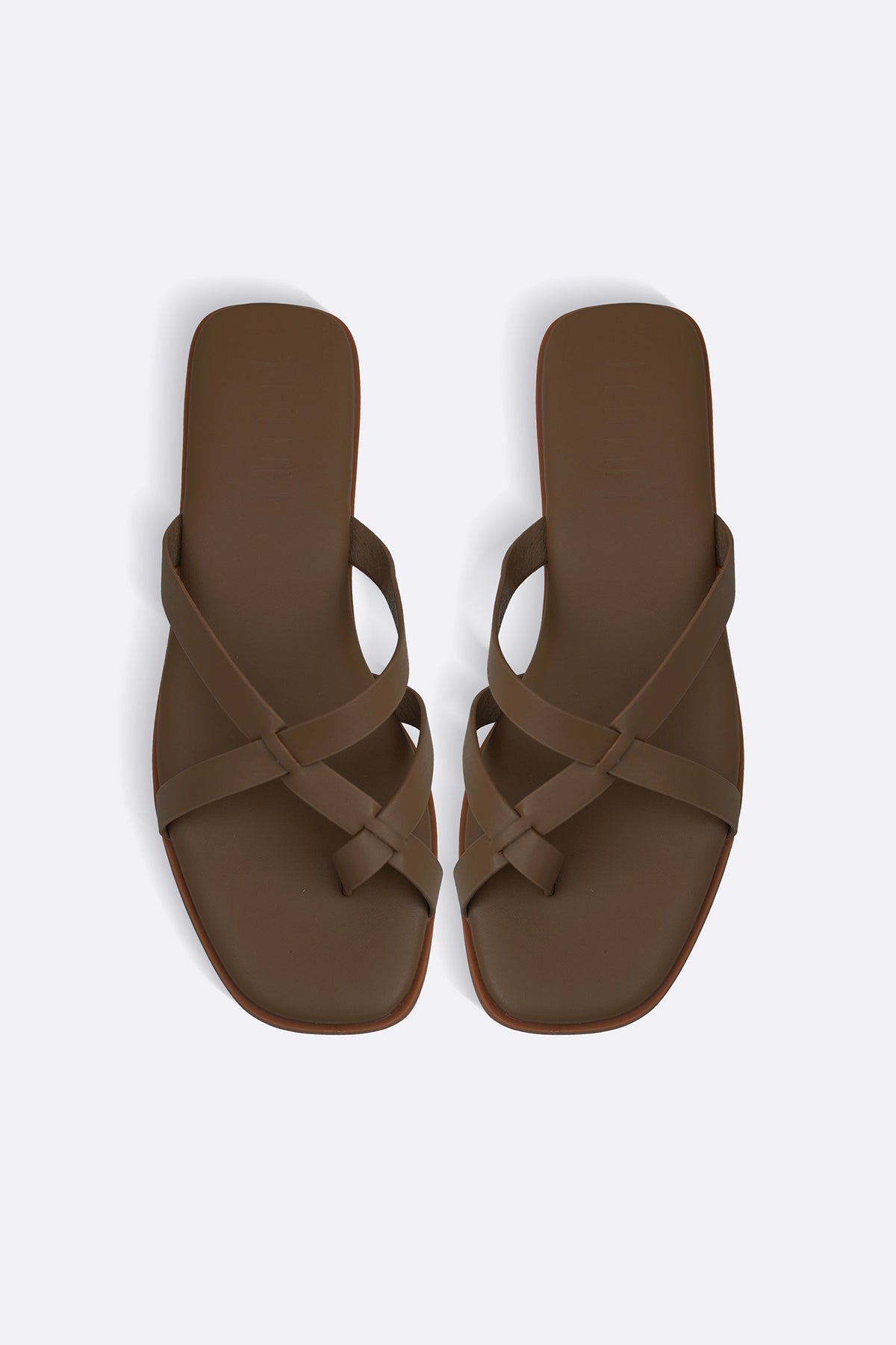 TAUPE RIO TOE SLIDES