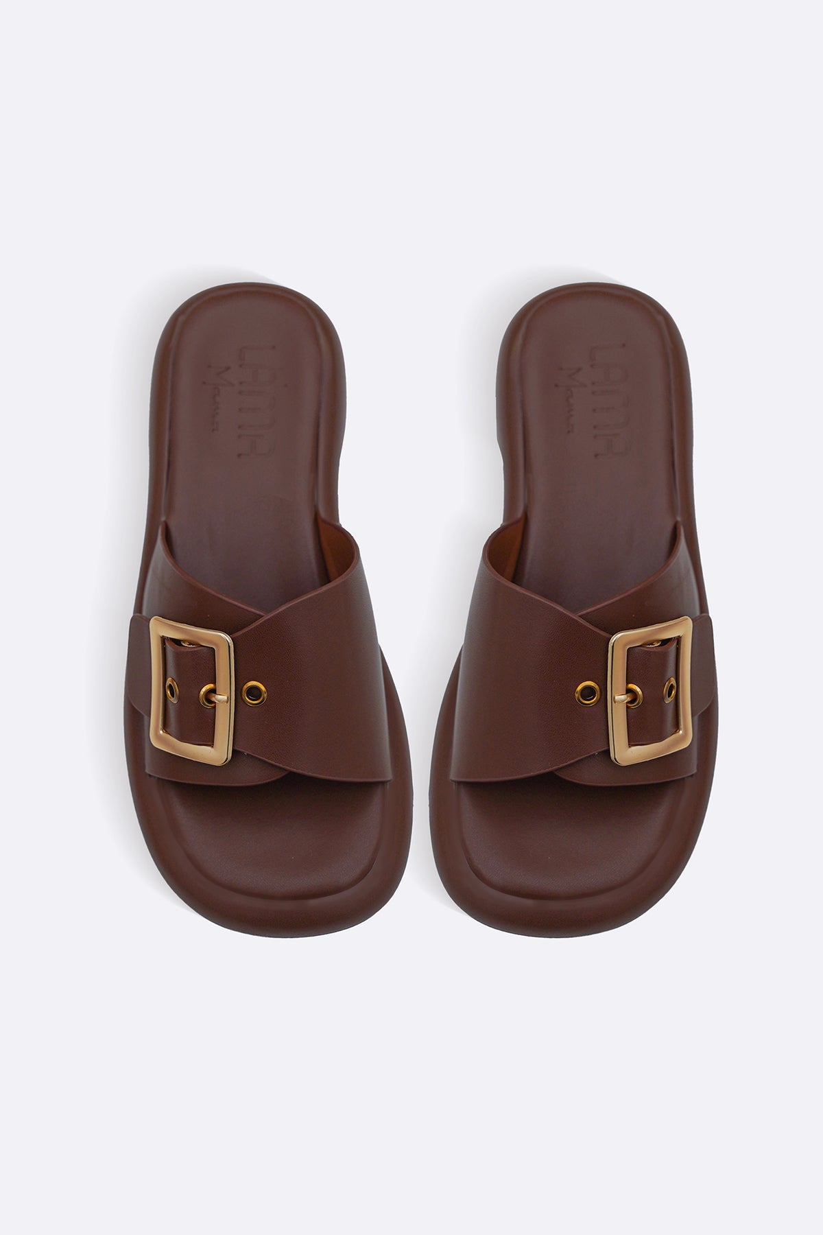 COFFEE BUCKLE MAMA SLIDES