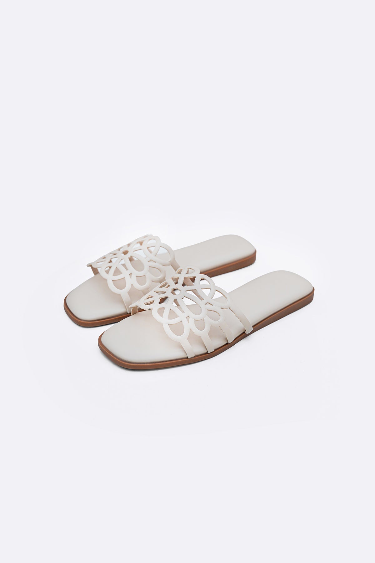 OFF WHITE SUN LOOP SLIDES