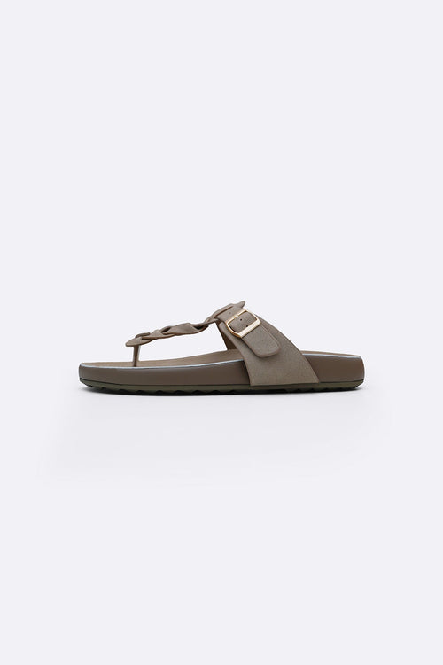 BEIGE BRAID MAMA FLOPS