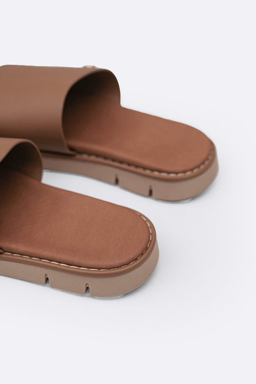 BEIGE ALL DAY MAMA SLIDES