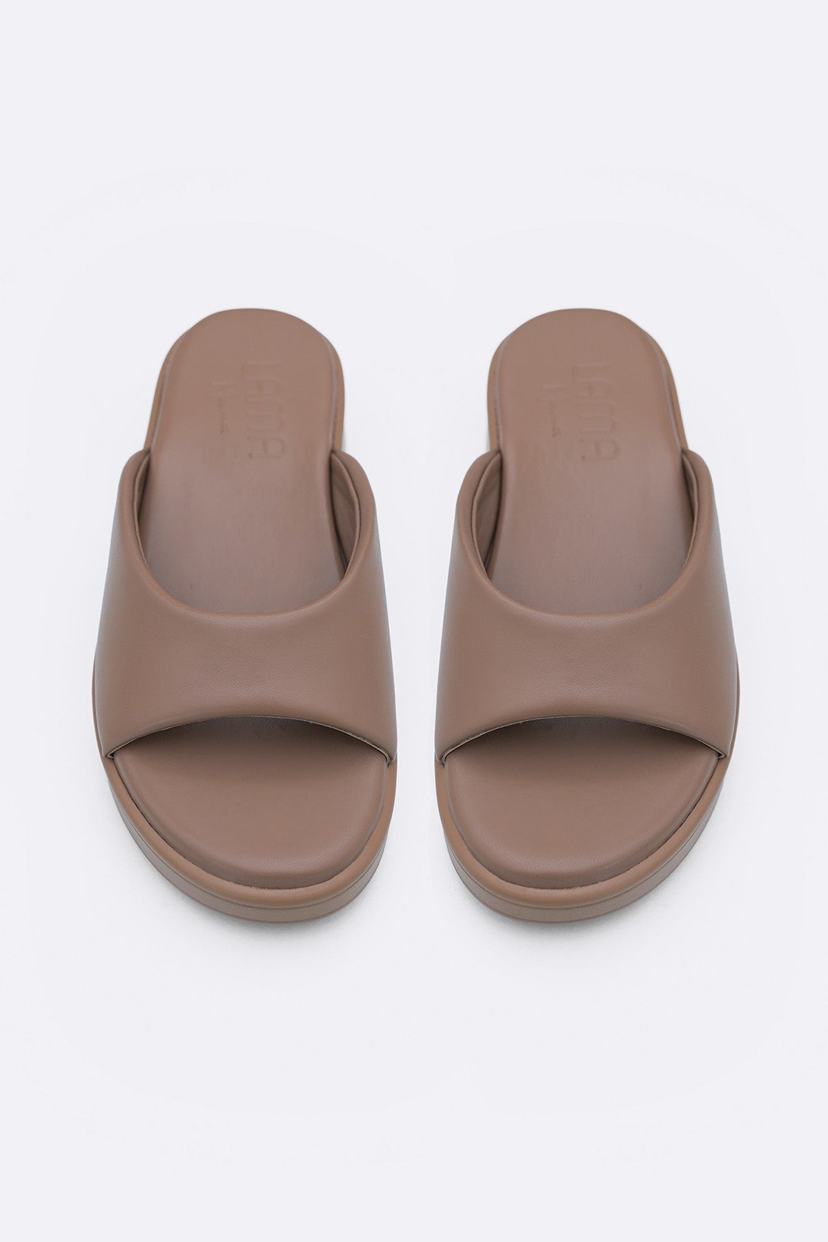 DARK BEIGE CANDY MAMA SLIDES