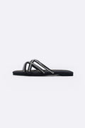 COFFEE VIOLA STUDDED SLIDES