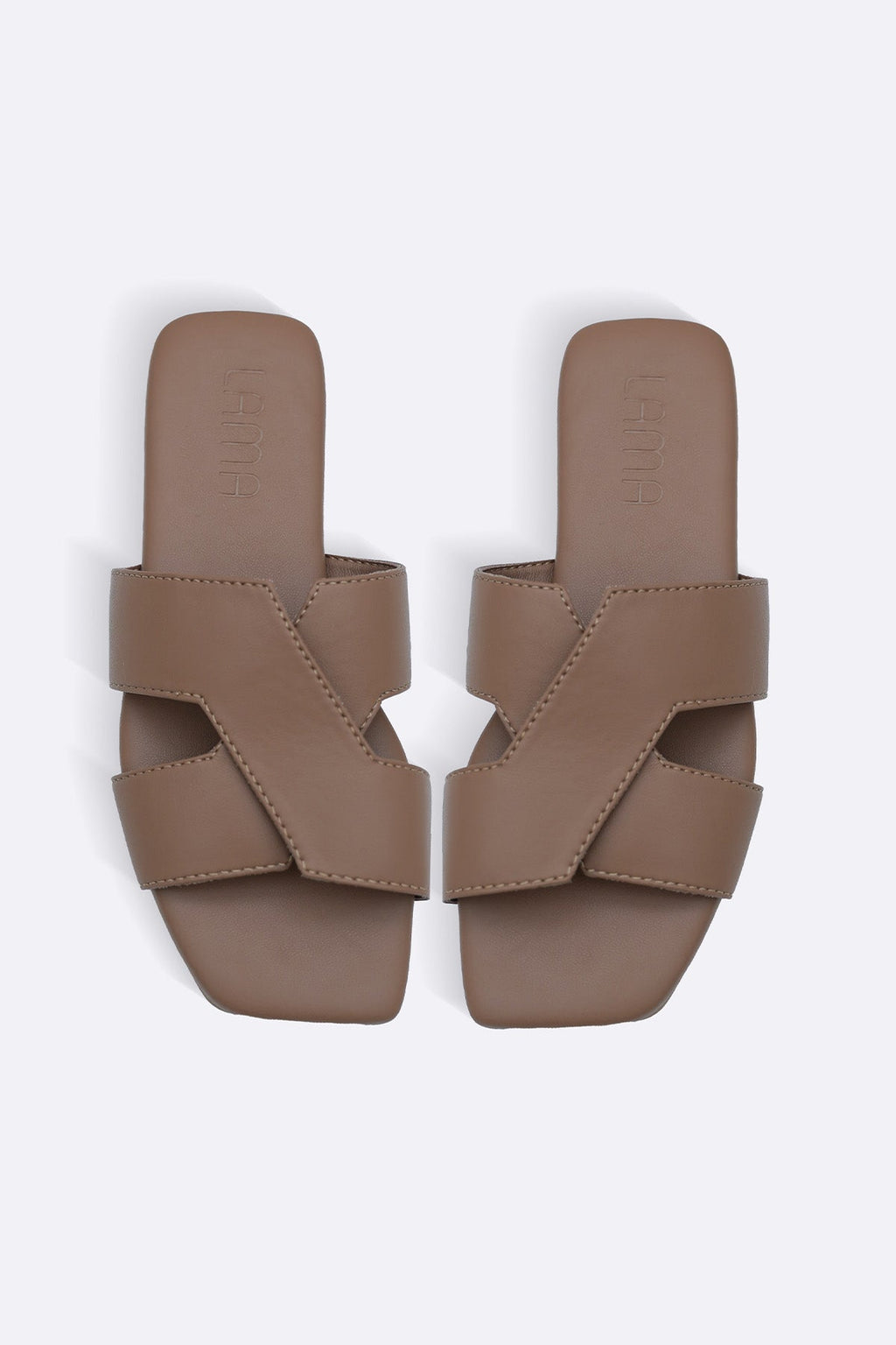 BEIGE YELITZA CROSS SLIDES