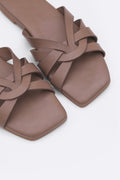 TAUPE MOLDOVA STRAPPY SLIDES
