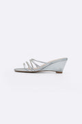 SILVER BELLA STRAPPY WEDGES