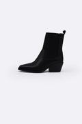 BLACK LEATHER WESTERN BOOTS
