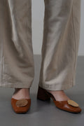 TAN SLINGBACK BLOCK HEELS