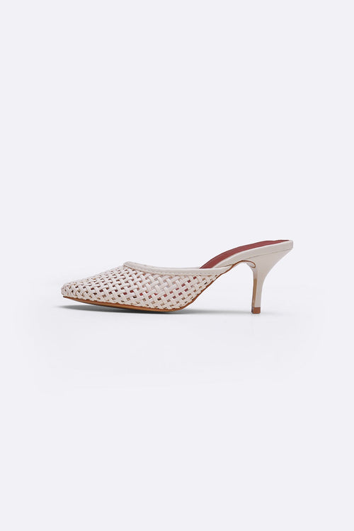 CREAM BALLET HEELS