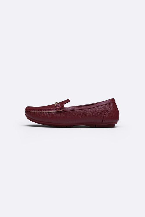 RED BUCKLE MAMA MOCCASINS