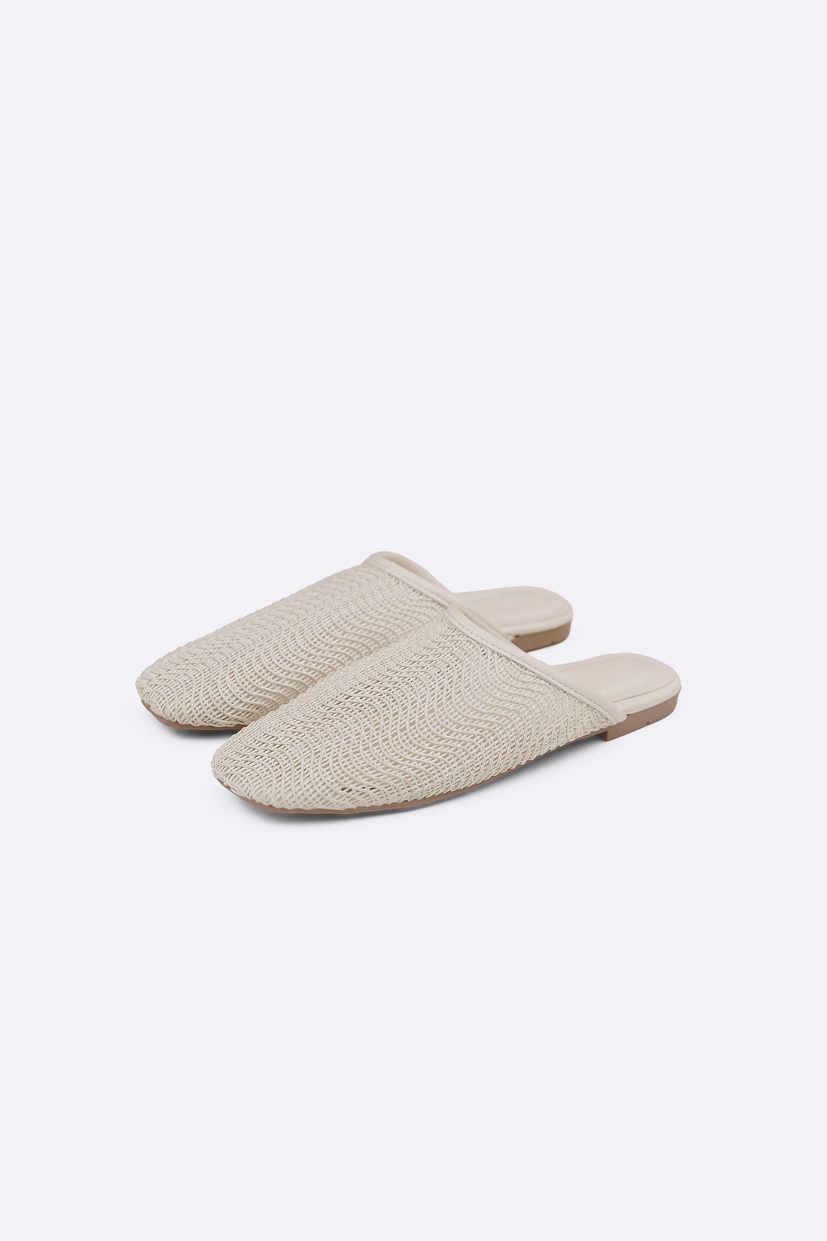 WHITE SOFT BR MULES