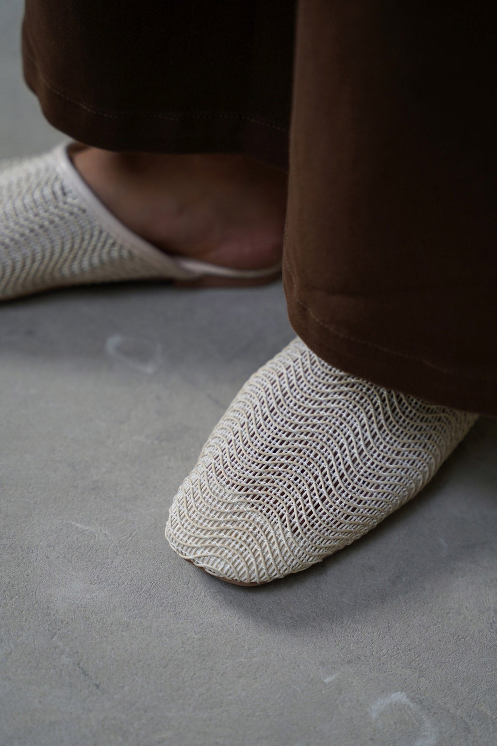 WHITE SOFT BR MULES