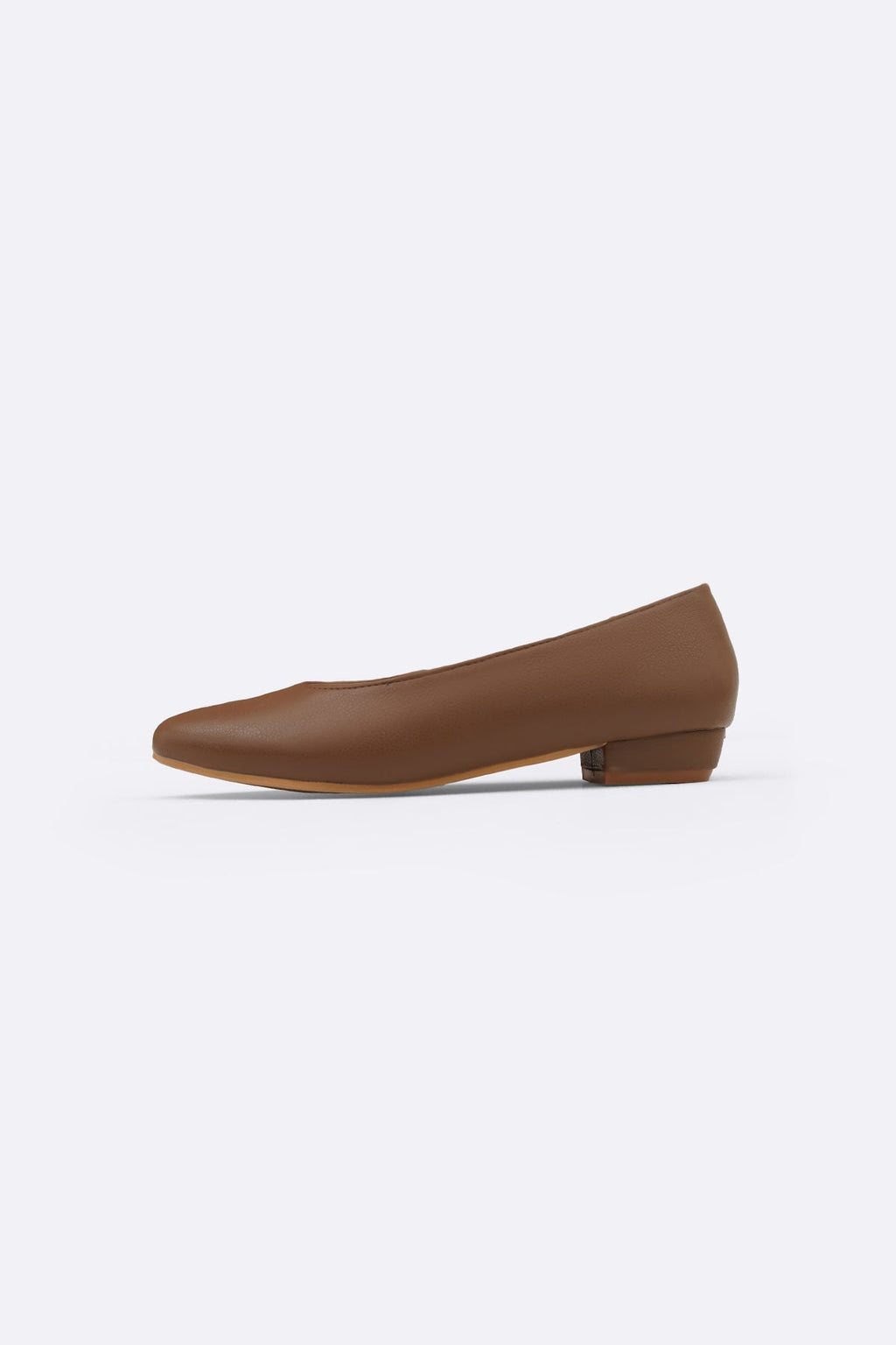 KHAKI MINI HEEL PUMPS