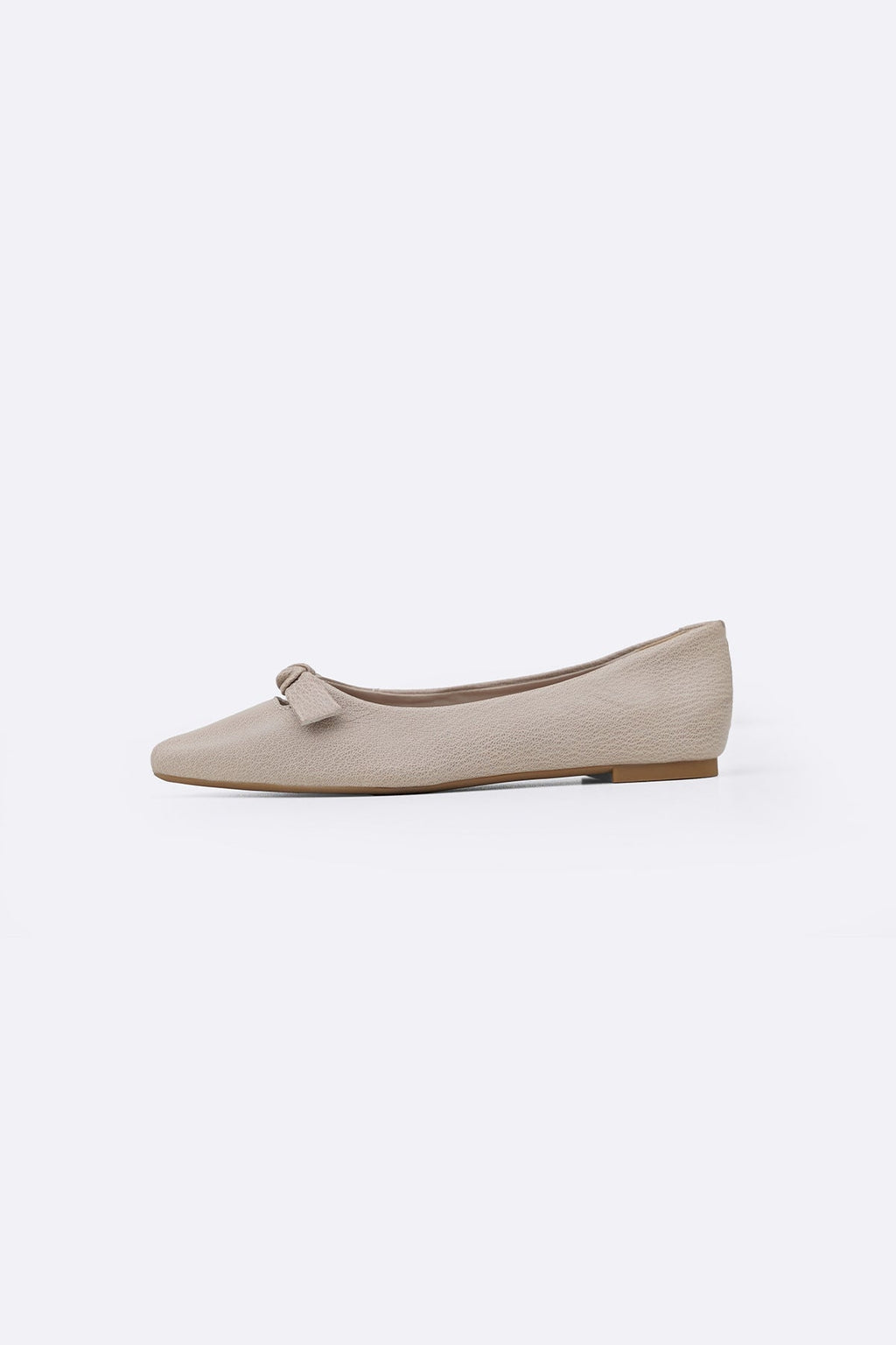 TAUPE TEXTURED LEATHER PUMPS