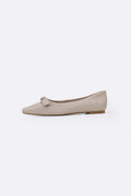 TAUPE TEXTURED LEATHER PUMPS