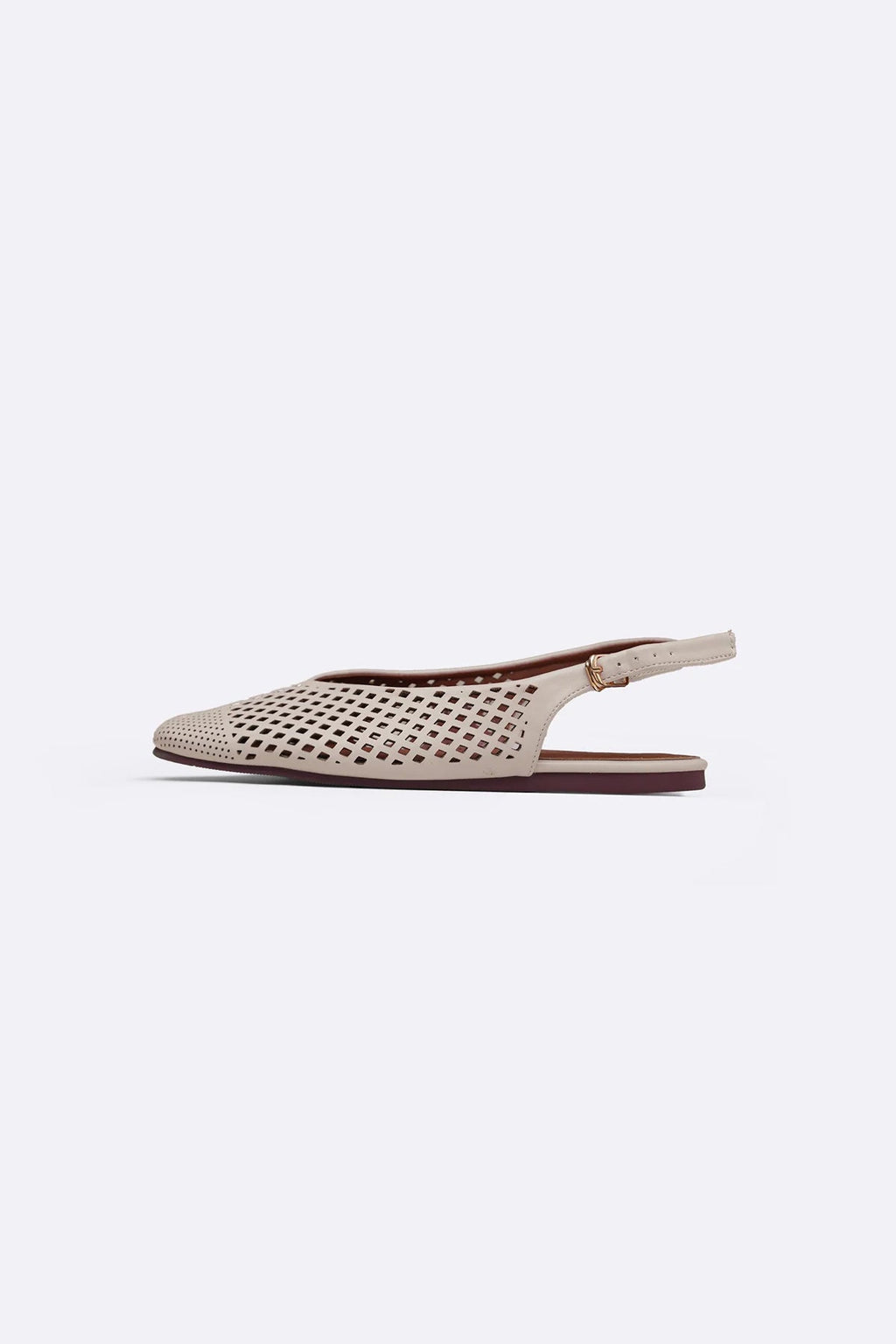 CREAM RIVIERA SLINGBACK PUMPS