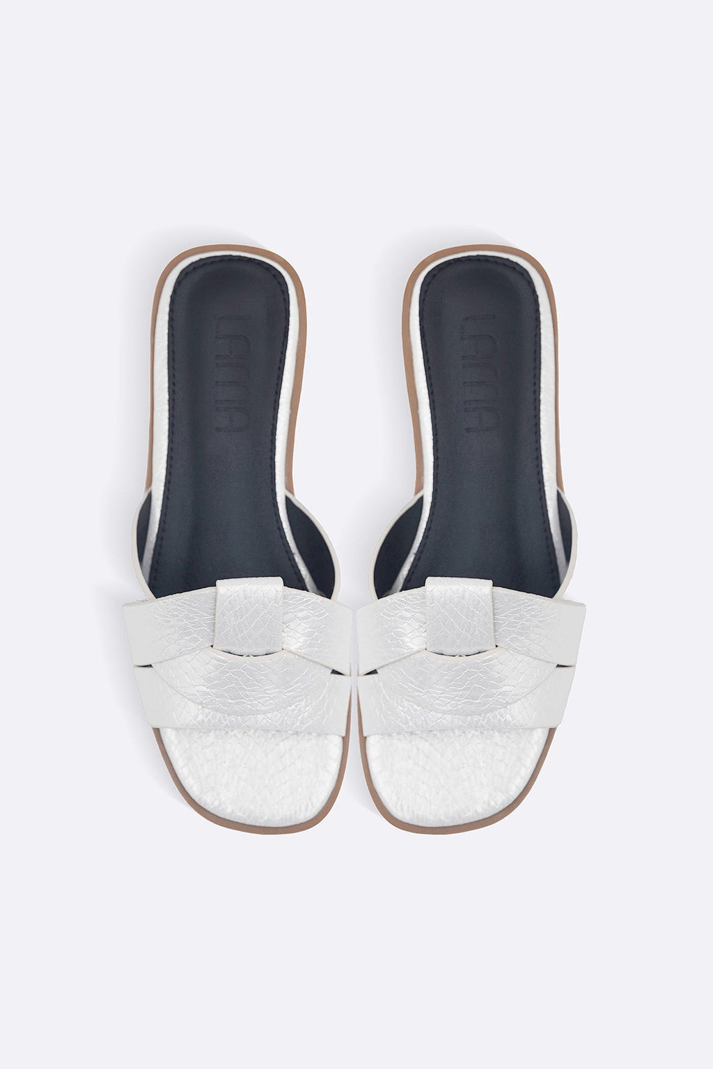 OFF WHITE PYTHON GLAZE SLIDES