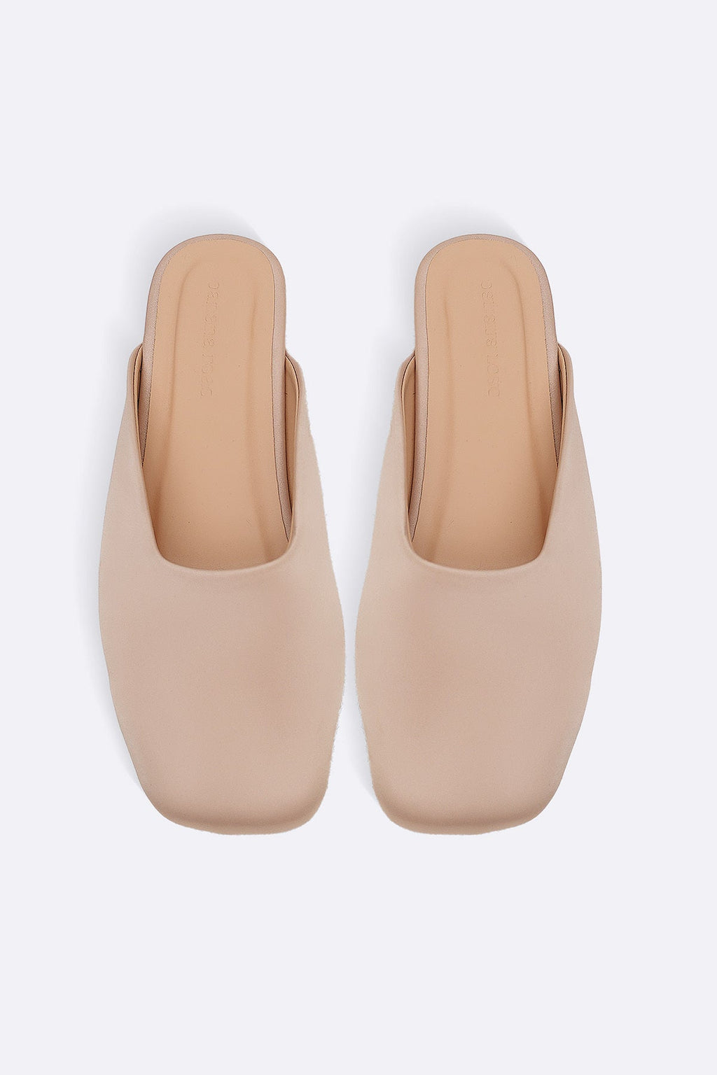 TAUPE SATIN MULES